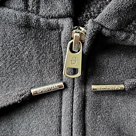 Spiritual Gangster SG Raglan Zip Hoodie Black S - Picture 4 of 10